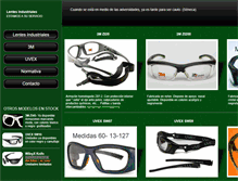 Tablet Screenshot of lentesindustriales.com
